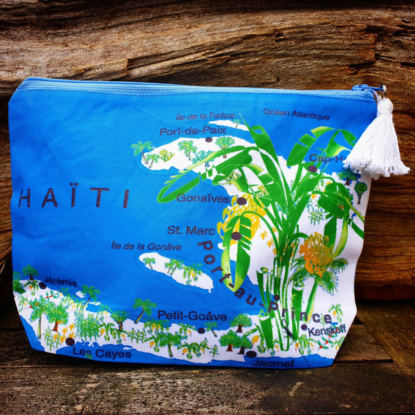 Trousse de Toilette "carte d'Haïti" by Sandilou