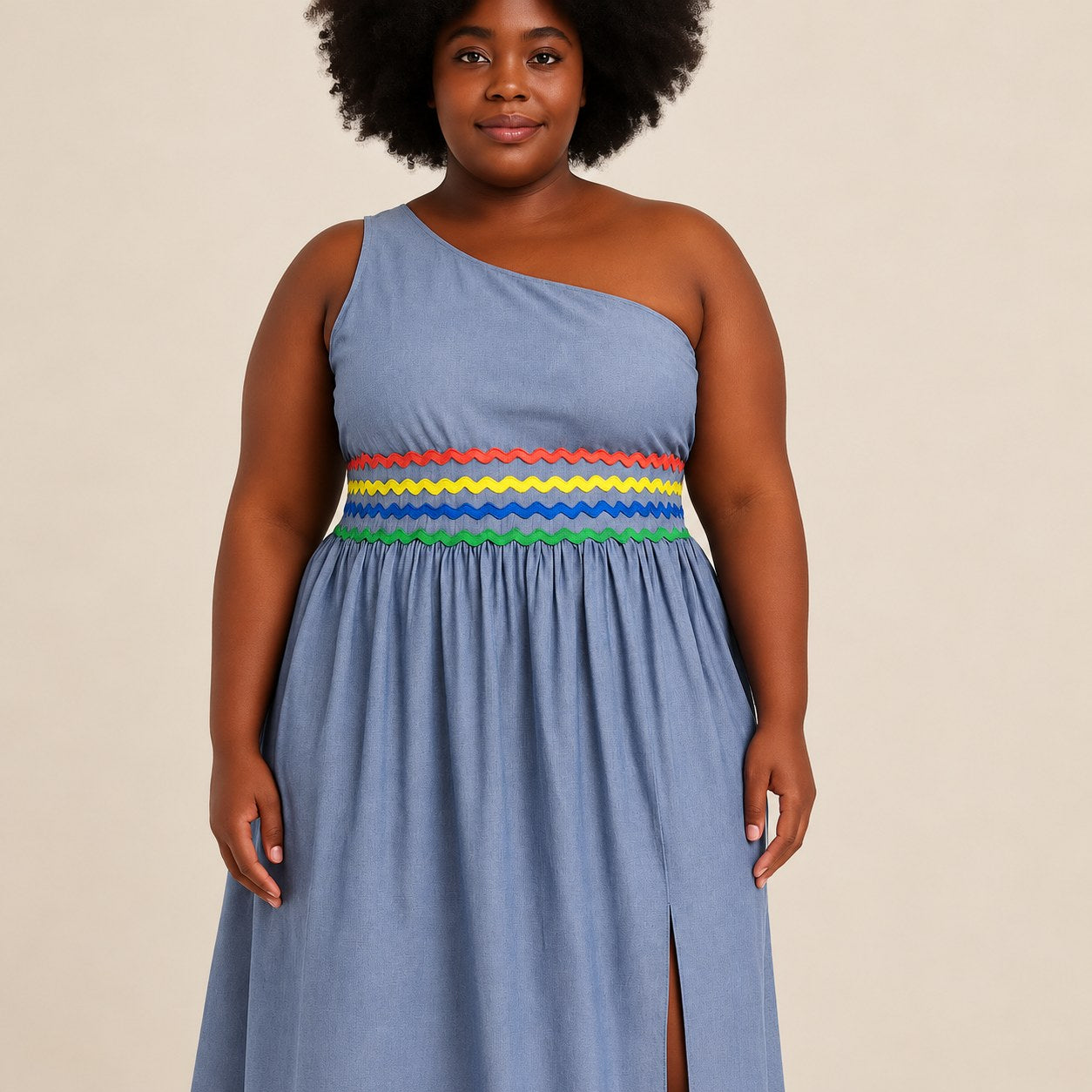 Robe asymétrique Karabela Itiba, vue 4