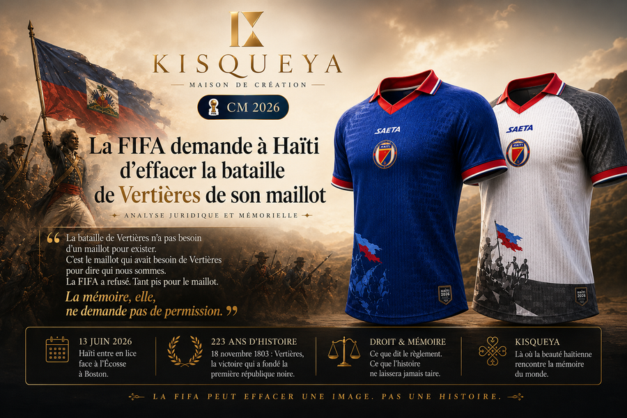 La FIFA demande à Haïti d'effacer la bataille de Vertières de son maillot