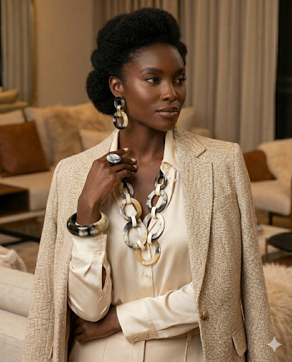 Bracelet en corne de buffle - Bijoux éthiques Haïti