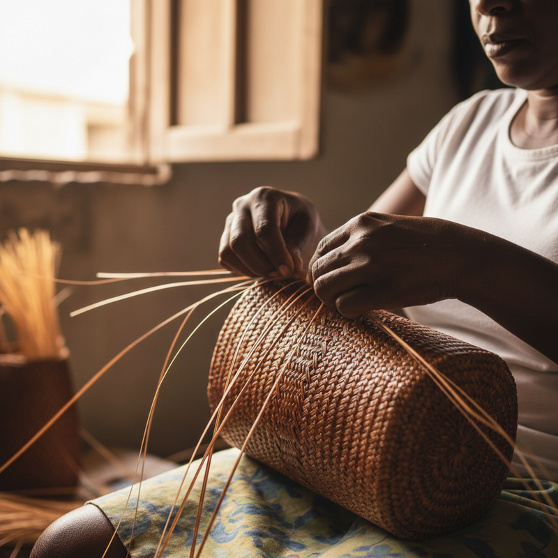 Sac Seau de Bali en Rotin | Kisqueya