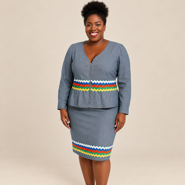 Ensemble Yaya : blouse et jupe Karabela sur mesure