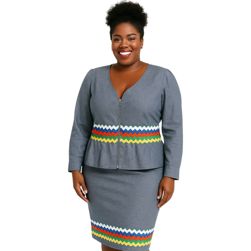 Ensemble Tradition Karabela “Yaya” – Blouse + Jupe sur mesure