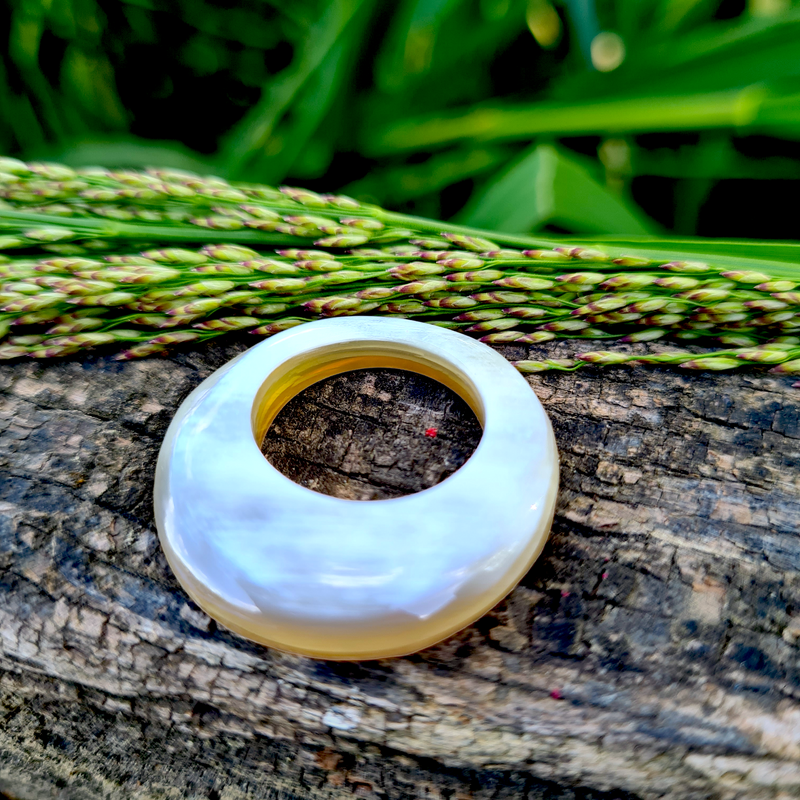 Bague elliptique en corne
Blonde