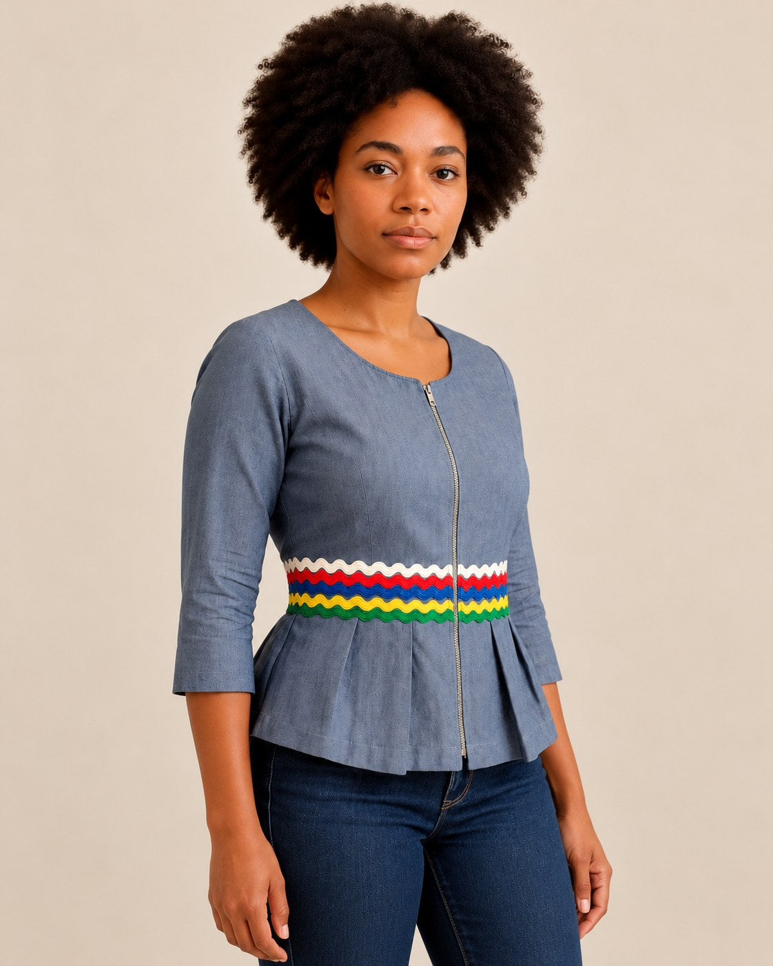 Blouse Yaya portée de trois quarts